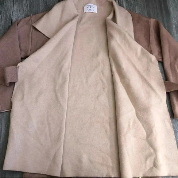 Zara kids‎ Girls Knit Cardigan with Waist Tie Tan/ Beige 11-12y - Picture 5 of 8